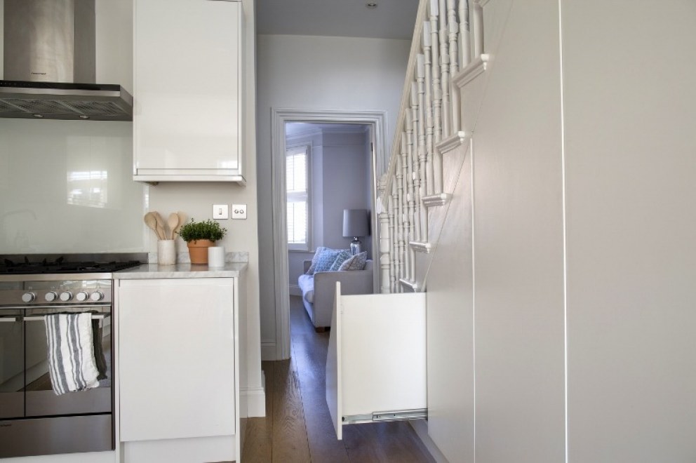 Practical, elegant and fresh London kitchen  | Under Stair Joinery 2 | Interior Designers